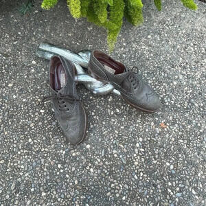 Lina Lee Beverly Hills Men's Green Wingtip Brogue Lace Up Oxfords Size 9.5 D